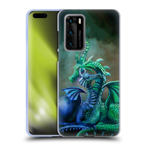 Rose Khan Dragons Green And Blue Soft Gel Case for Huawei P40 5G