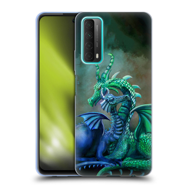 Rose Khan Dragons Green And Blue Soft Gel Case for Huawei P Smart (2021)