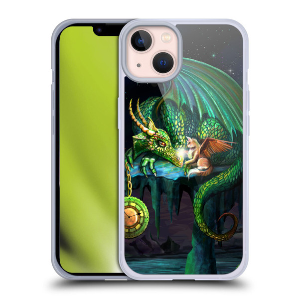 Rose Khan Dragons Green Time Soft Gel Case for Apple iPhone 13