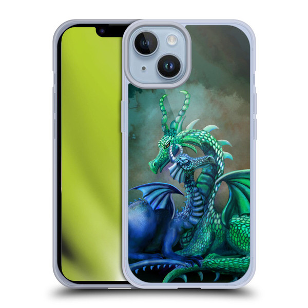 Rose Khan Dragons Green And Blue Soft Gel Case for Apple iPhone 14