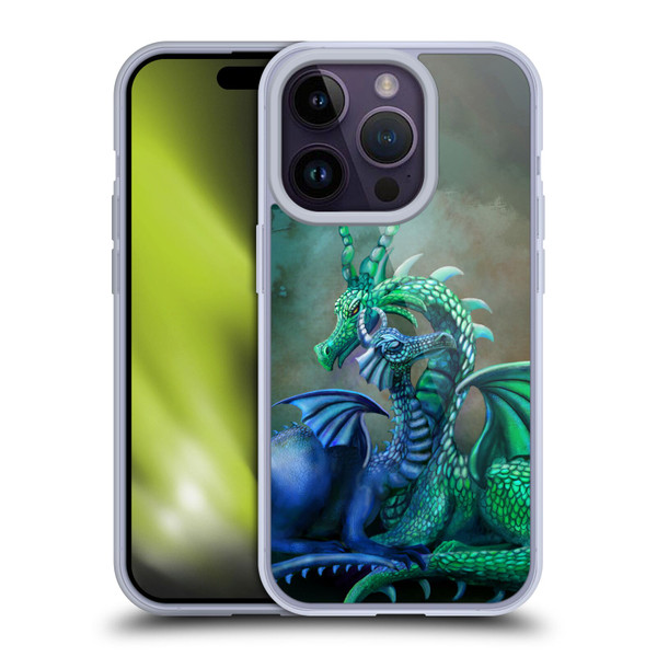 Rose Khan Dragons Green And Blue Soft Gel Case for Apple iPhone 14 Pro