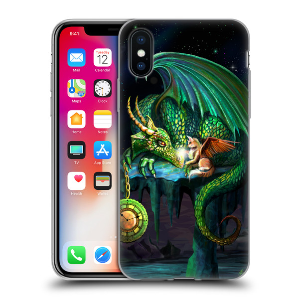 Rose Khan Dragons Green Time Soft Gel Case for Apple iPhone X / iPhone XS