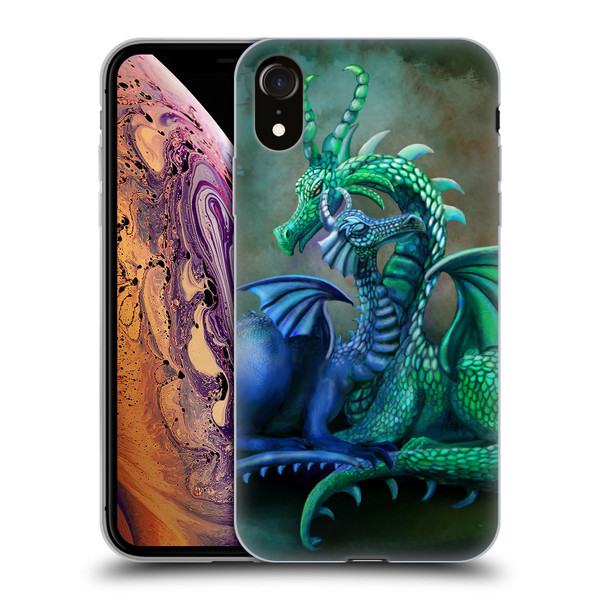 Rose Khan Dragons Green And Blue Soft Gel Case for Apple iPhone XR