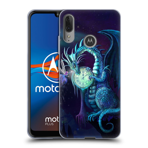 Rose Khan Dragons Blue Time Soft Gel Case for Motorola Moto E6 Plus