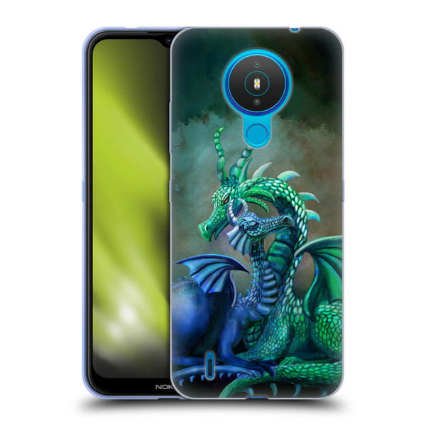 Rose Khan Dragons Green And Blue Soft Gel Case for Nokia 1.4