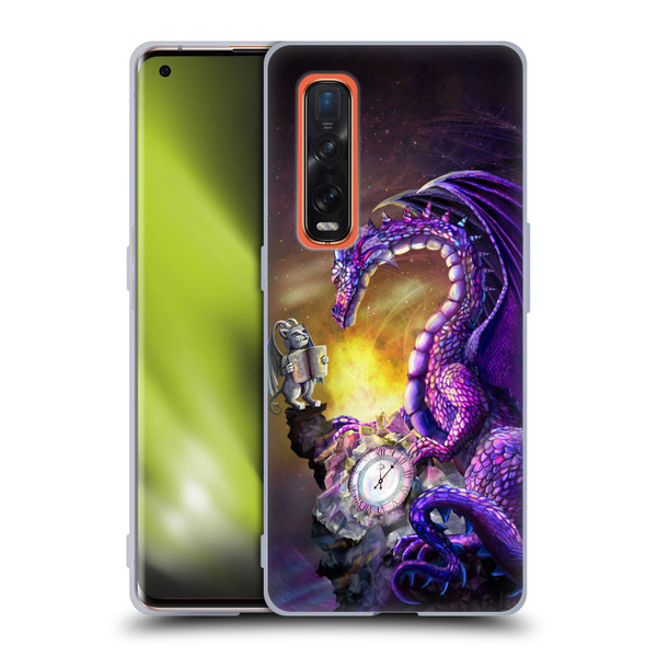 Rose Khan Dragons Purple Time Soft Gel Case for OPPO Find X2 Pro 5G