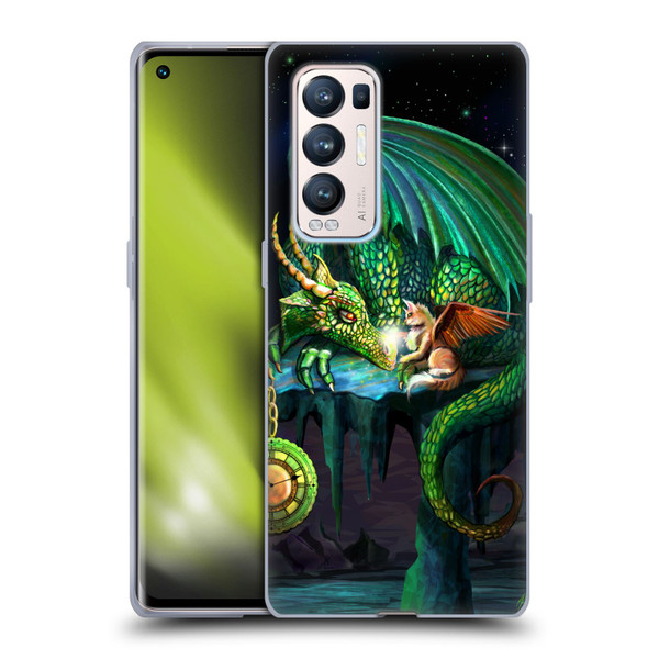Rose Khan Dragons Green Time Soft Gel Case for OPPO Find X3 Neo / Reno5 Pro+ 5G