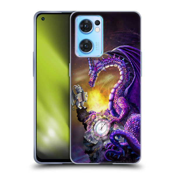 Rose Khan Dragons Purple Time Soft Gel Case for OPPO Reno7 5G / Find X5 Lite