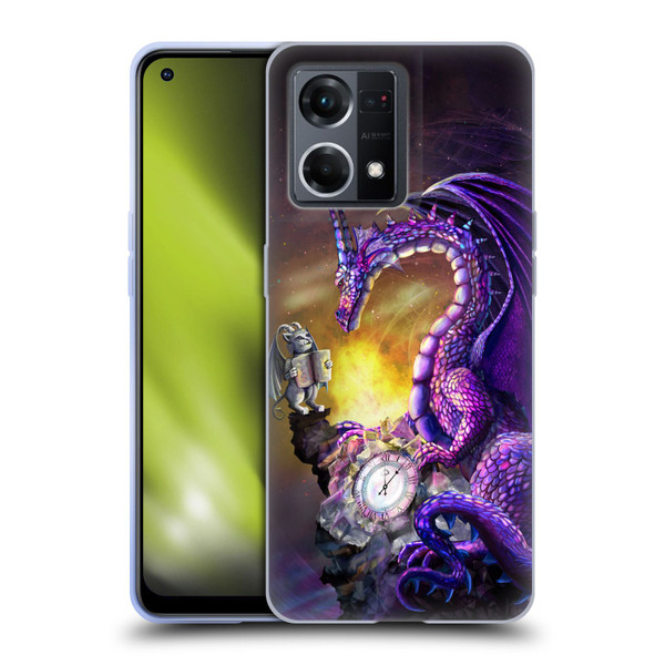 Rose Khan Dragons Purple Time Soft Gel Case for OPPO Reno8 4G