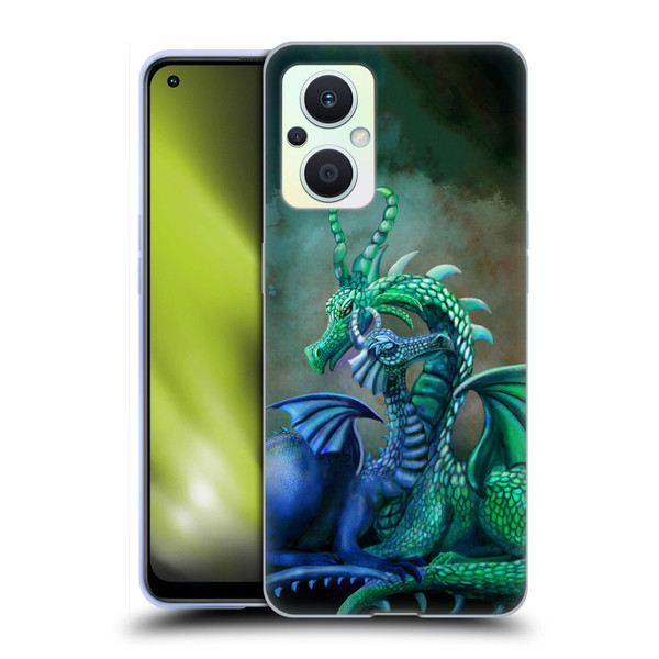 Rose Khan Dragons Green And Blue Soft Gel Case for OPPO Reno8 Lite