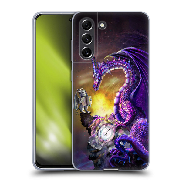 Rose Khan Dragons Purple Time Soft Gel Case for Samsung Galaxy S21 FE 5G