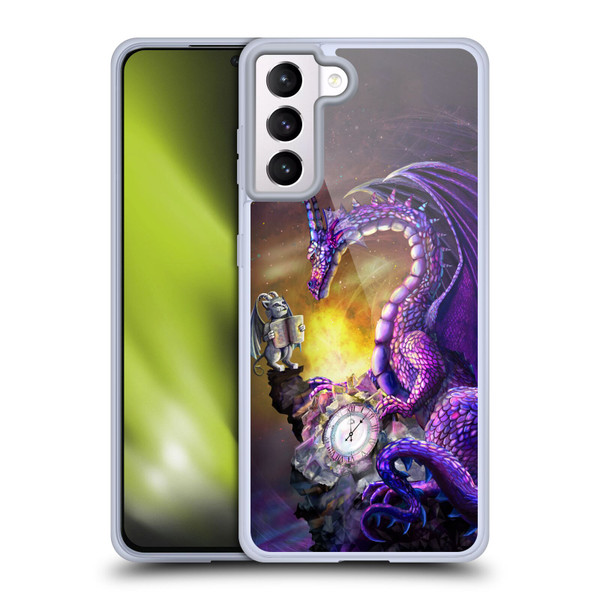 Rose Khan Dragons Purple Time Soft Gel Case for Samsung Galaxy S21+ 5G
