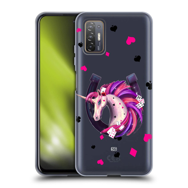 Rose Khan Unicorn Horseshoe Pink And Purple Soft Gel Case for HTC Desire 21 Pro 5G