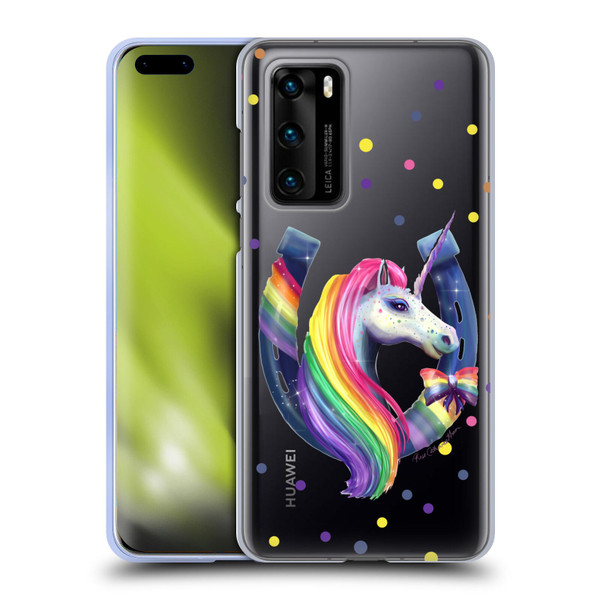 Rose Khan Unicorn Horseshoe Rainbow Soft Gel Case for Huawei P40 5G