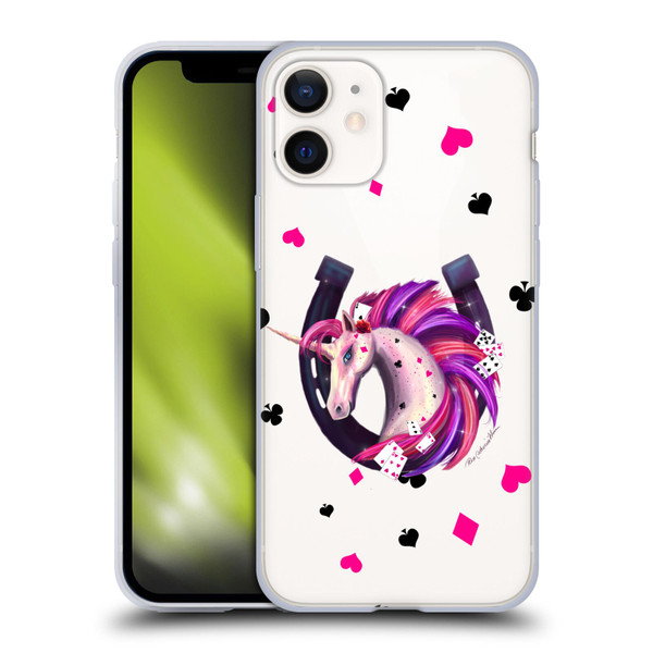Rose Khan Unicorn Horseshoe Pink And Purple Soft Gel Case for Apple iPhone 12 Mini