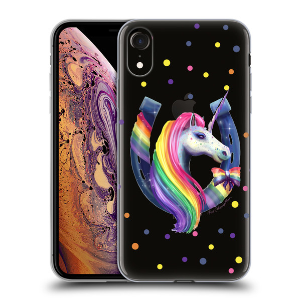 Rose Khan Unicorn Horseshoe Rainbow Soft Gel Case for Apple iPhone XR