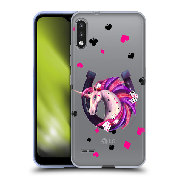 Rose Khan Unicorn Horseshoe Pink And Purple Soft Gel Case for LG K22