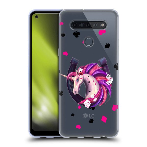 Rose Khan Unicorn Horseshoe Pink And Purple Soft Gel Case for LG K51S