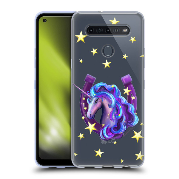 Rose Khan Unicorn Horseshoe Stars Soft Gel Case for LG K51S