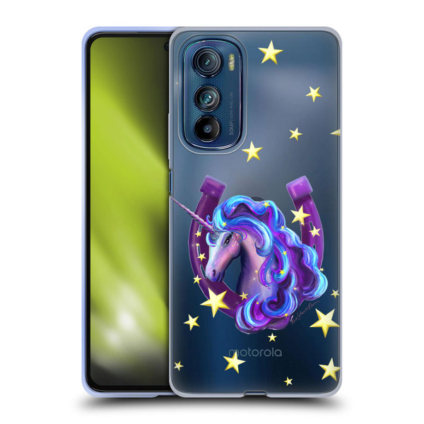 Rose Khan Unicorn Horseshoe Stars Soft Gel Case for Motorola Edge 30