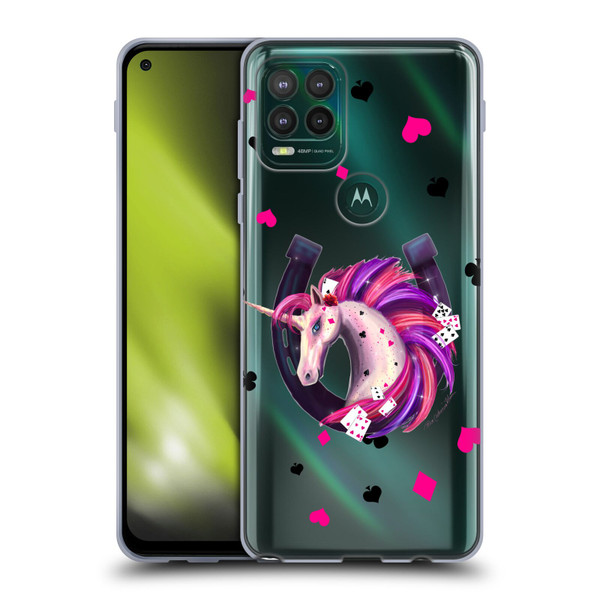 Rose Khan Unicorn Horseshoe Pink And Purple Soft Gel Case for Motorola Moto G Stylus 5G 2021