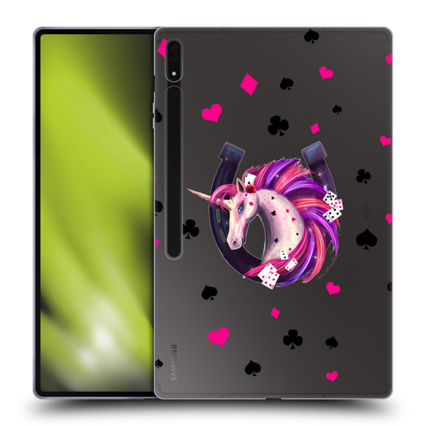 Rose Khan Unicorn Horseshoe Pink And Purple Soft Gel Case for Samsung Galaxy Tab S8 Ultra