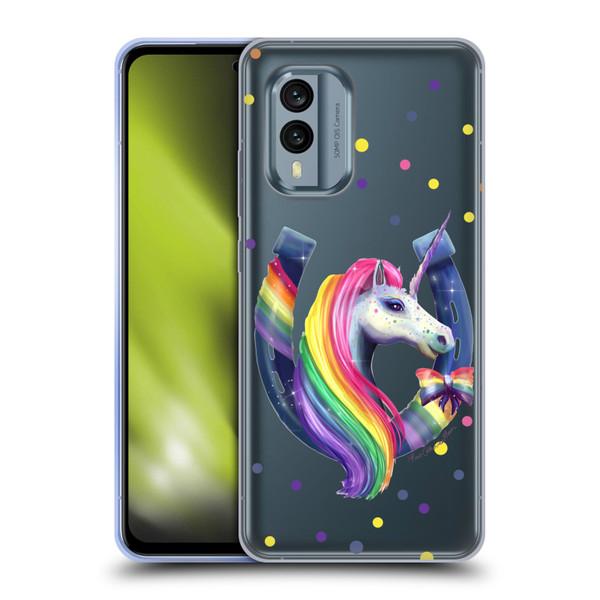 Rose Khan Unicorn Horseshoe Rainbow Soft Gel Case for Nokia X30