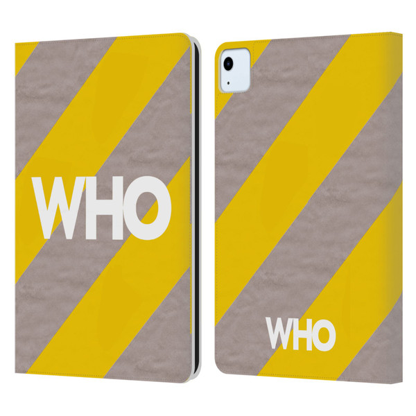 The Who 2019 Album Yellow Diagonal Stripes Leather Book Wallet Case Cover For Apple iPad Air 11 2020/2022/2024