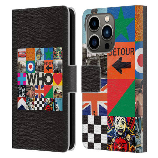 The Who 2019 Album Square Collage Leather Book Wallet Case Cover For Apple iPhone 14 Pro