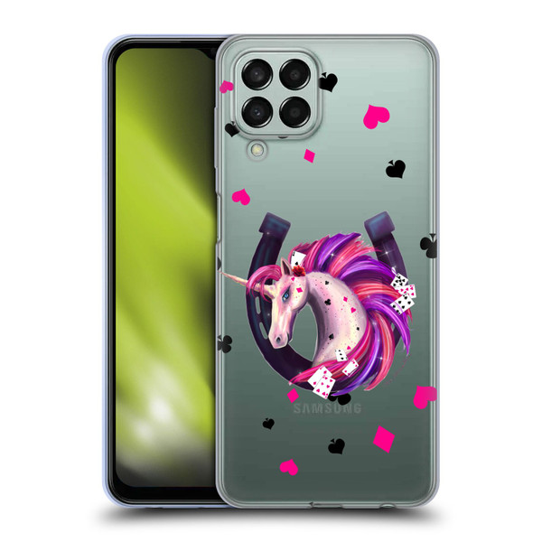 Rose Khan Unicorn Horseshoe Pink And Purple Soft Gel Case for Samsung Galaxy M33 (2022)