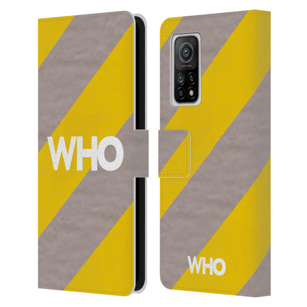 The Who 2019 Album Yellow Diagonal Stripes Leather Book Wallet Case Cover For Xiaomi Mi 10T 5G