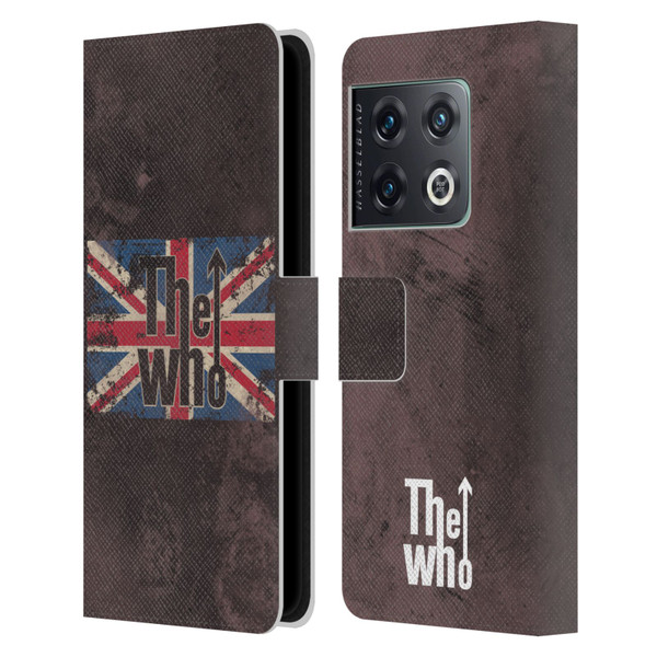 The Who Band Art Union Jack Distressed Look Leather Book Wallet Case Cover For OnePlus 10 Pro