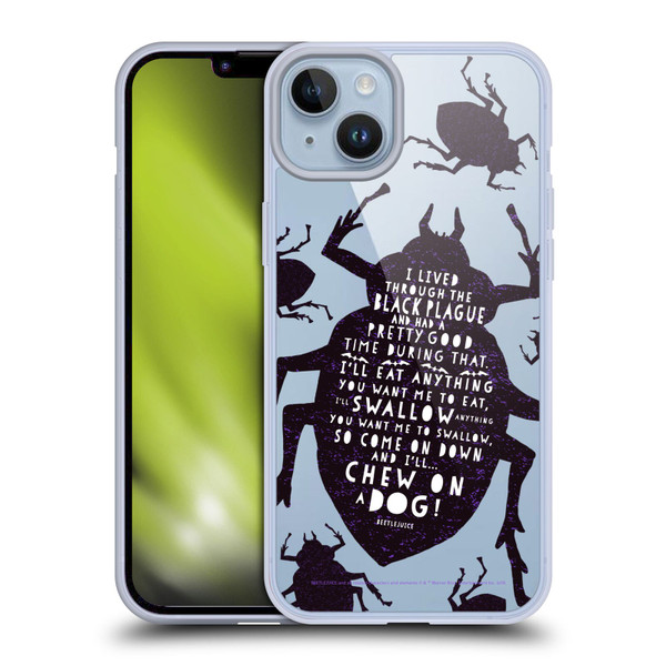 Beetlejuice Graphics Betelgeuse Quote Soft Gel Case for Apple iPhone 14 Plus & MagSafe