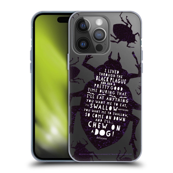 Beetlejuice Graphics Betelgeuse Quote Soft Gel Case for Apple iPhone 14 Pro