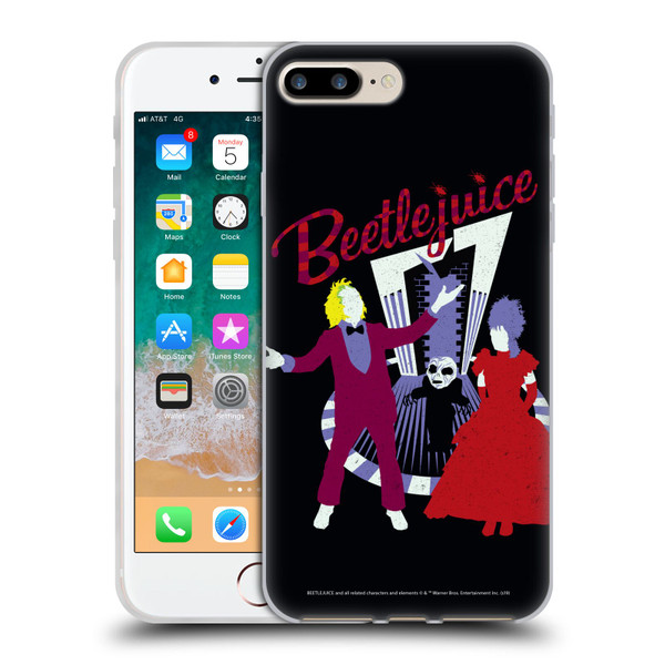 Beetlejuice Graphics Betelgeuse And Lydia Soft Gel Case for Apple iPhone 7 Plus / iPhone 8 Plus