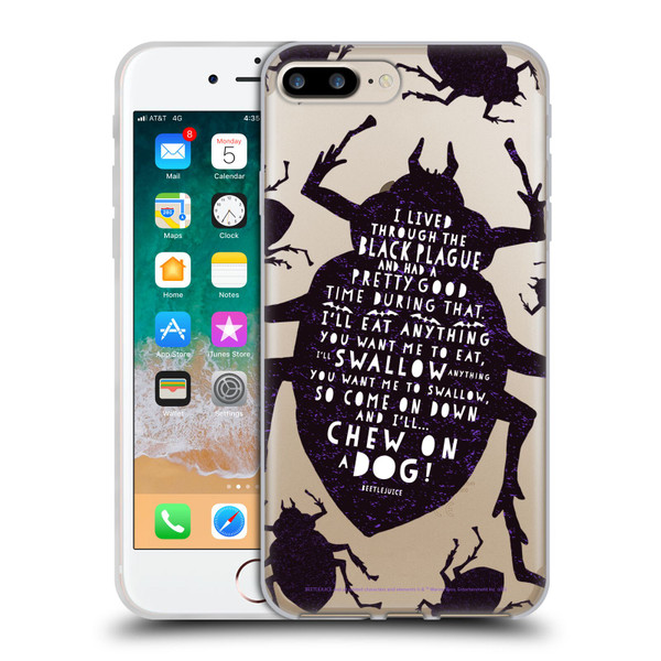 Beetlejuice Graphics Betelgeuse Quote Soft Gel Case for Apple iPhone 7 Plus / iPhone 8 Plus
