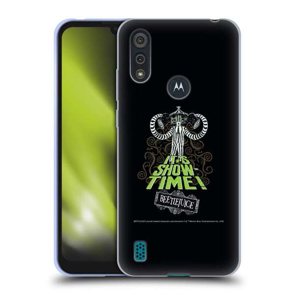 Beetlejuice Graphics Show Time Soft Gel Case for Motorola Moto E6s (2020)