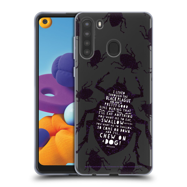 Beetlejuice Graphics Betelgeuse Quote Soft Gel Case for Samsung Galaxy A21 (2020)