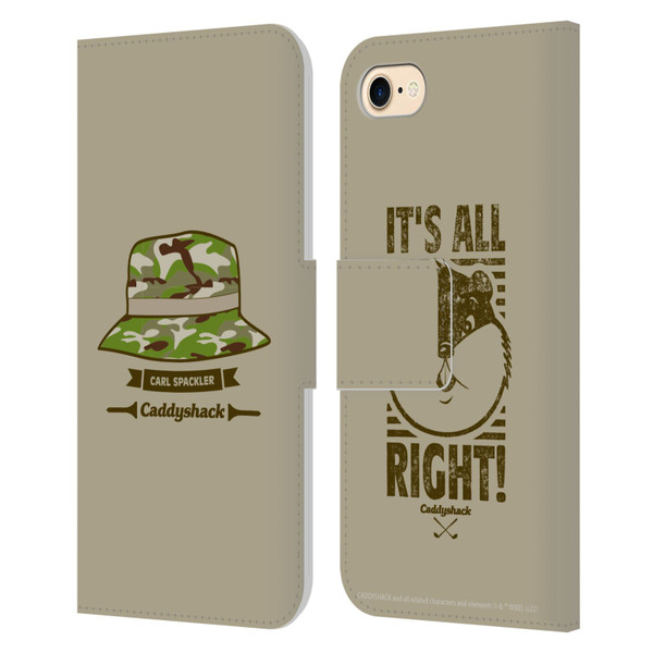 Caddyshack Graphics Carl Spackler Hat Leather Book Wallet Case Cover For Apple iPhone 7 / 8 / SE 2020 & 2022