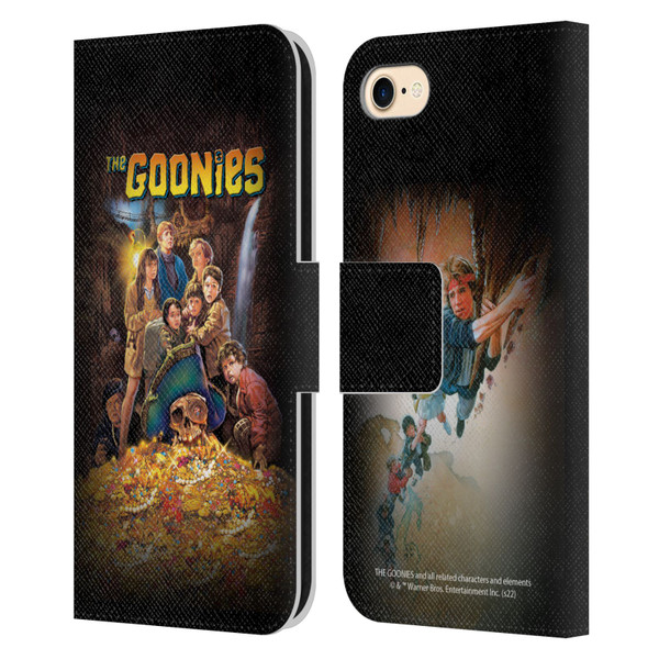 The Goonies Graphics Poster Leather Book Wallet Case Cover For Apple iPhone 7 / 8 / SE 2020 & 2022