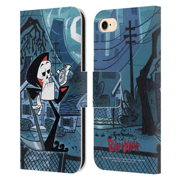 The Grim Adventures of Billy & Mandy Graphics Grim Leather Book Wallet Case Cover For Apple iPhone 7 / 8 / SE 2020 & 2022