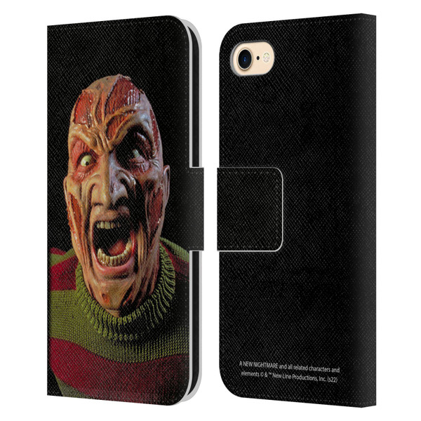 A Nightmare On Elm Street: New Nightmare Graphics Freddy Leather Book Wallet Case Cover For Apple iPhone 7 / 8 / SE 2020 & 2022