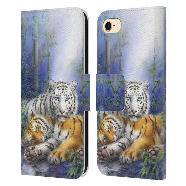 Kayomi Harai Animals And Fantasy Asian Tiger Couple Leather Book Wallet Case Cover For Apple iPhone 7 / 8 / SE 2020 & 2022