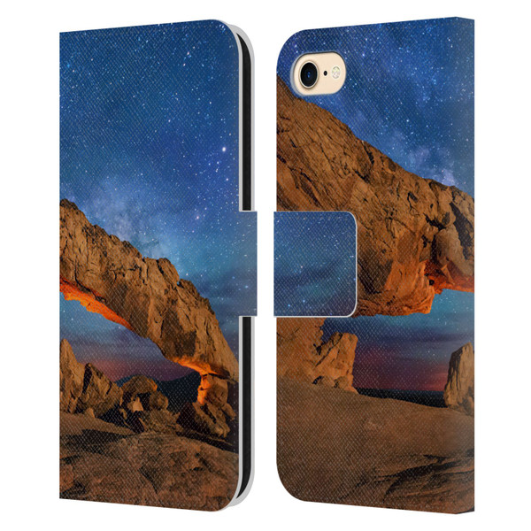 Royce Bair Nightscapes Sunset Arch Leather Book Wallet Case Cover For Apple iPhone 7 / 8 / SE 2020 & 2022
