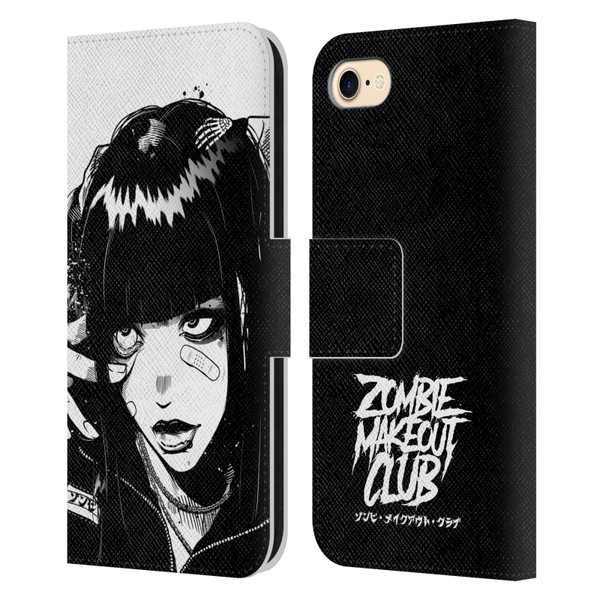 Zombie Makeout Club Art See Thru You Leather Book Wallet Case Cover For Apple iPhone 7 / 8 / SE 2020 & 2022