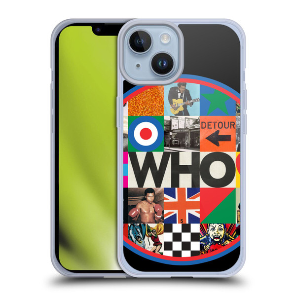 The Who 2019 Album Collage Circle Soft Gel Case for Apple iPhone 14