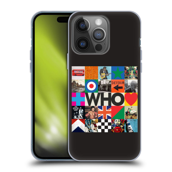 The Who 2019 Album Square Collage Soft Gel Case for Apple iPhone 14 Pro