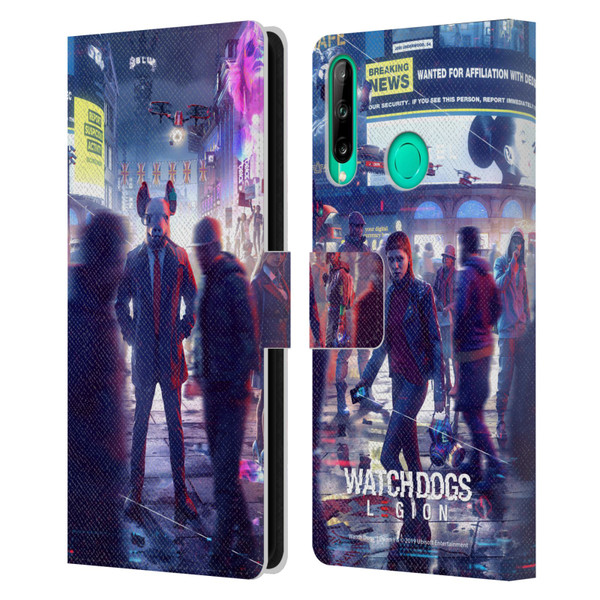 Watch Dogs Legion Artworks Winston City Leather Book Wallet Case Cover For Huawei P40 lite E