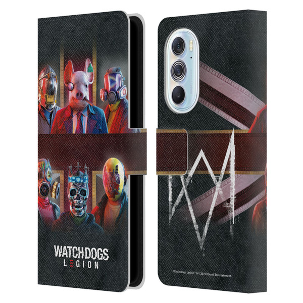 Watch Dogs Legion Artworks Flag Leather Book Wallet Case Cover For Motorola Edge X30