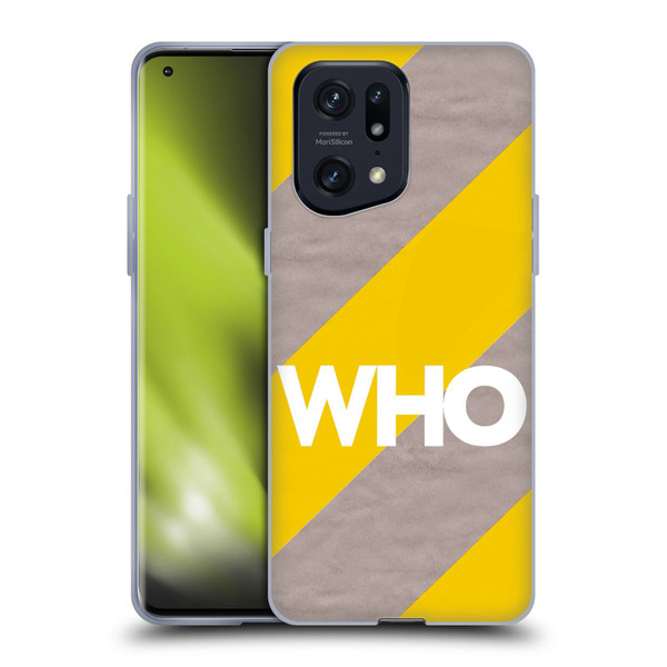 The Who 2019 Album Yellow Diagonal Stripes Soft Gel Case for OPPO Find X5 Pro